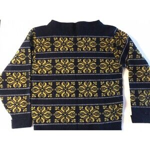 Vintage Women's Sweater All Over Pattern M Lambs Wool Blend Grannycore